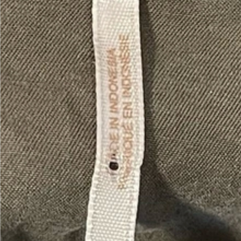 Free People Off-Campus Metallic-Trim Utility Shirt Boho Chic Khaki Green XS - Picture 8 of 9